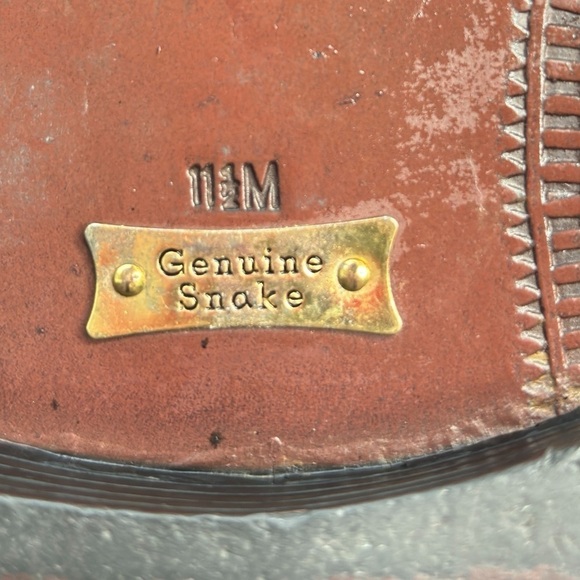 Giorgio Brutini Genuine Snakeskin Black Derby Dress Shoes Mens Size 11.5 Classic - Picture 15 of 16